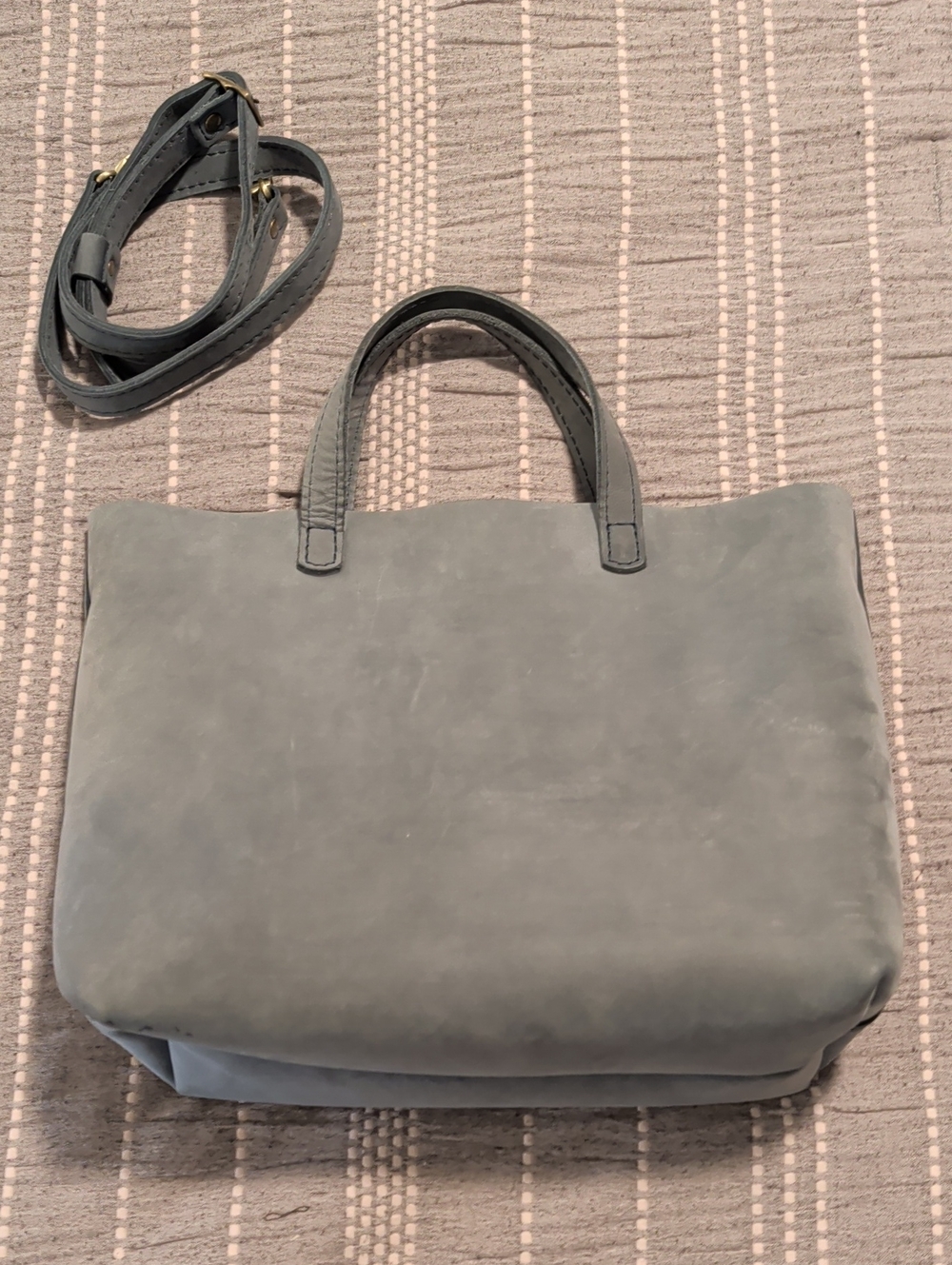 Portland Leather Classic Medium Crossbody Tote - Storm - Picture 2 of 6